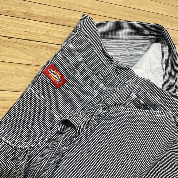 Dickies Hickory Stripe Carpenter Pants Women Juniors 5 27 Navy White Y2k Skate - Picture 6 of 16